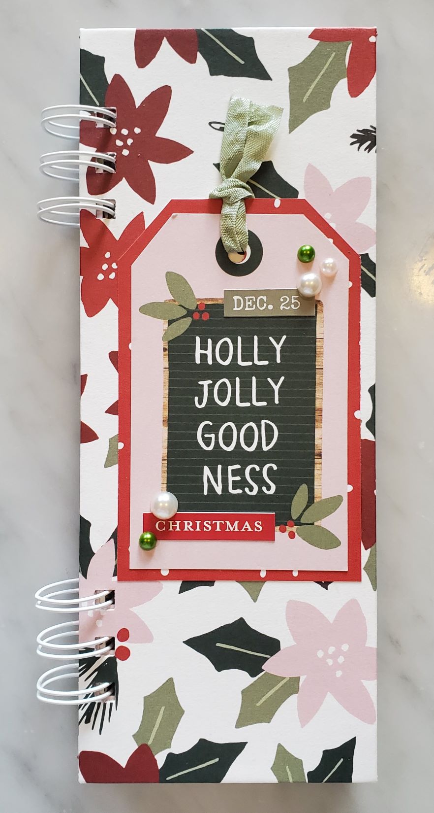 Holly Jolly Spiral Bound List Notebook