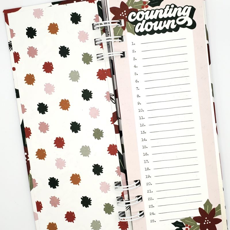 Holly Jolly Spiral Bound List Notebook