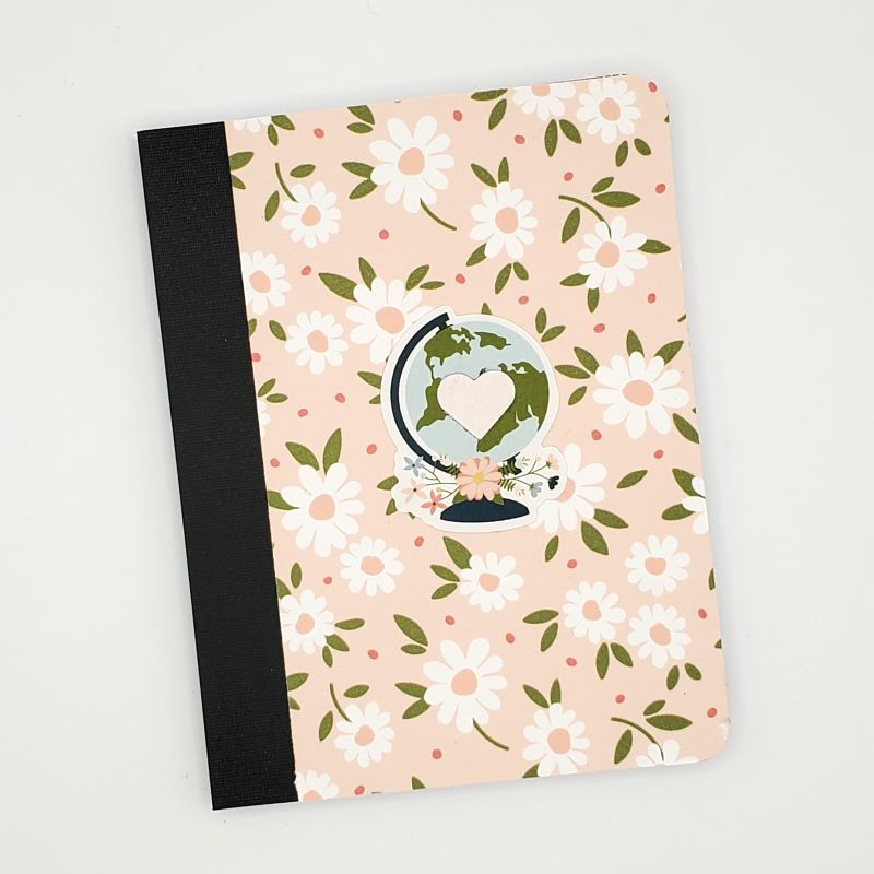 Globe and Floral Mini Notebook